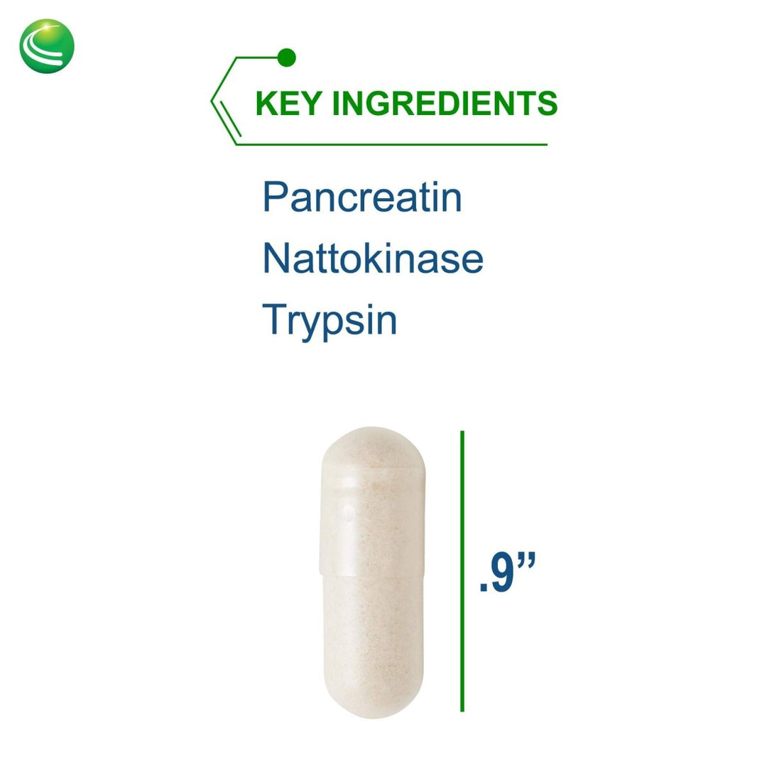 Nutra BioGenesis - InflamaZyme - Pancreatin, Nattokinase and Trypsin to Help Support Healthy Immune Response, Joints and GI Tract - Gluten Free - 90 Capsules - The Oasis of Health