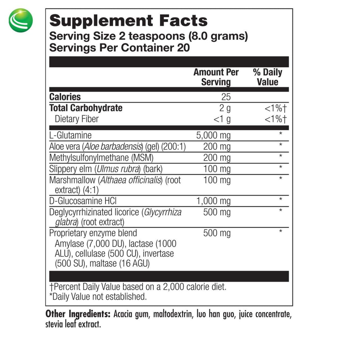 Nutra BioGenesis - Intestinal Support Complex - Slippery Elm, DGL, Marshmallow & L - Glutamine for Intestinal Support - Gluten Free, Vegan, Non - GMO - 160 g - The Oasis of Health