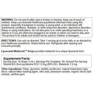 Nutra BioGenesis - Liposomal Melatonin - Melatonin and Vitamin B6 for Sleep Support - Liquid, Non - Habit Forming, Gluten Free - 2 Ounce - The Oasis of Health