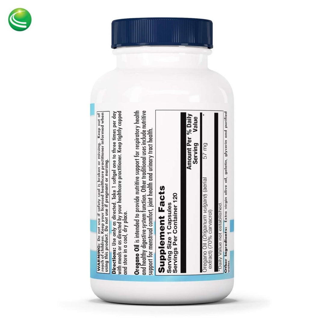 Nutra BioGenesis - Oregano Oil - Breathing and Digestive Support - 120 Capsules 10262 - The Oasis of Health