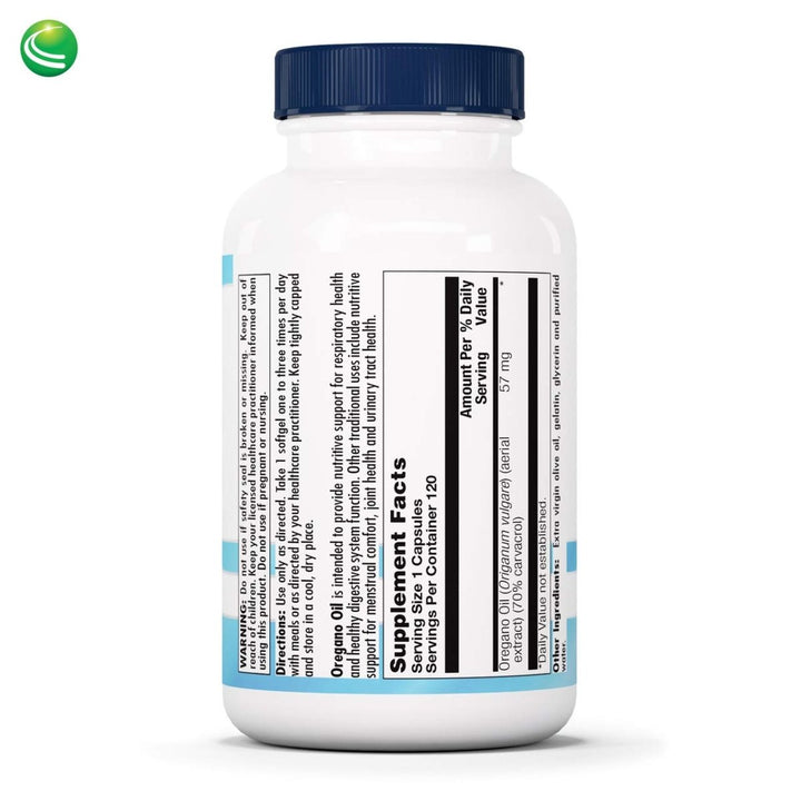 Nutra BioGenesis - Oregano Oil - Breathing and Digestive Support - 120 Capsules 10262 - The Oasis of Health