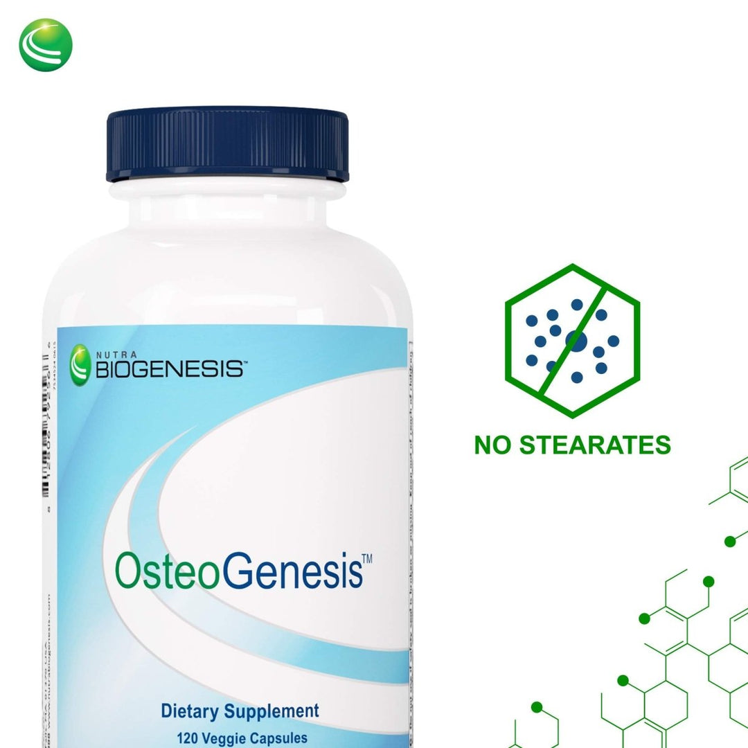 Nutra BioGenesis - Osteogenesis - Calcium, Magnesium, Vitamin D and Vitamin K for Bone Strength and Support - 120 Capsules - The Oasis of Health