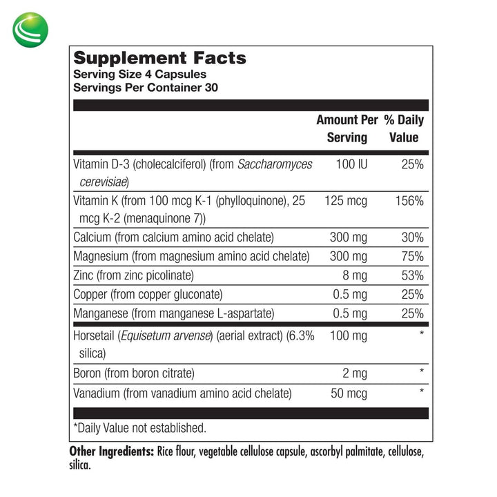 Nutra BioGenesis - Osteogenesis - Calcium, Magnesium, Vitamin D and Vitamin K for Bone Strength and Support - 120 Capsules - The Oasis of Health