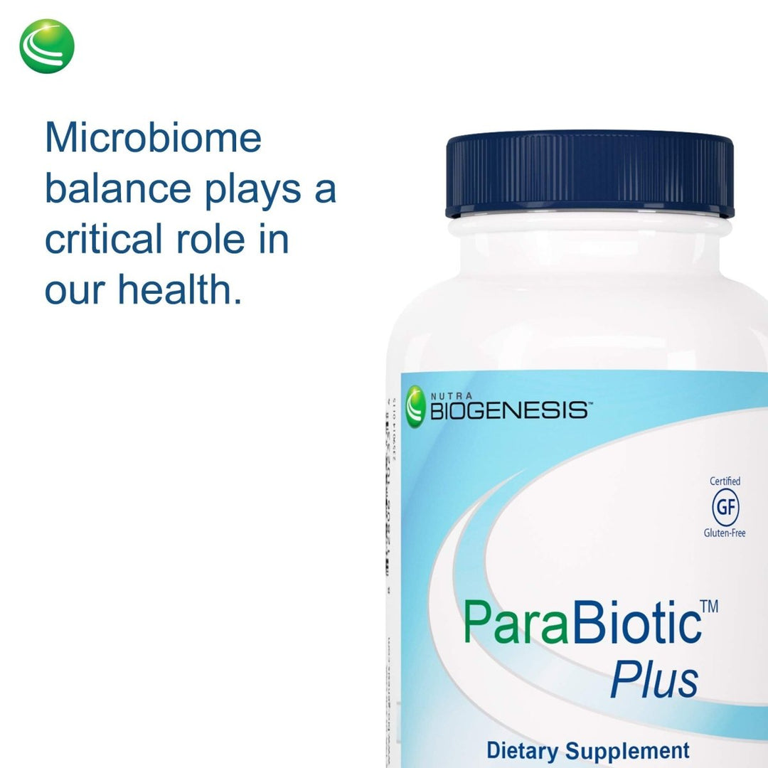 Nutra BioGenesis - ParaBiotic Plus - Organic Neem, Wormwood and Black Walnut for Intestinal Microbiome and Immune System Support - Gluten Free, Vegan, Non - GMO - 90 Capsules - The Oasis of Health