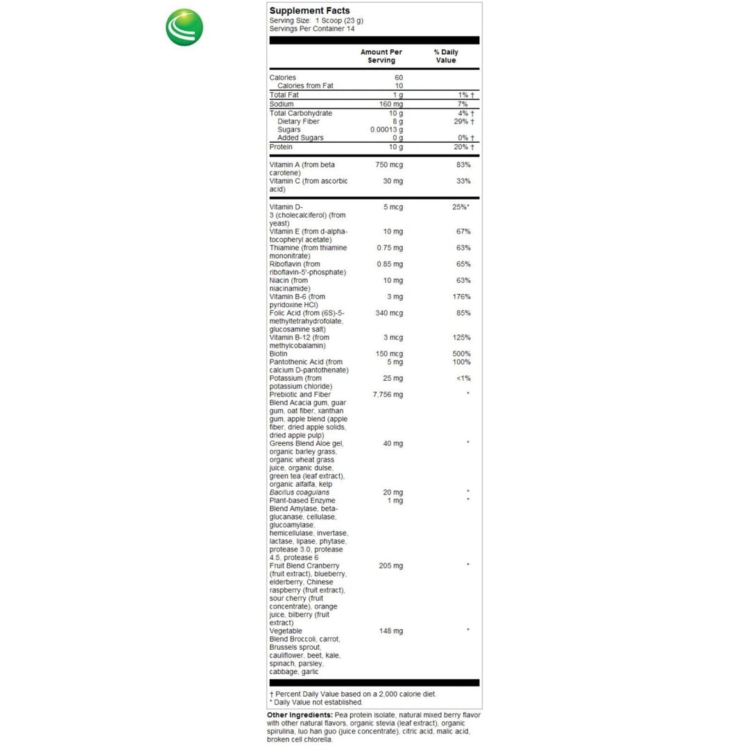 Nutra BioGenesis - Premiere Greens Multi - Superfood Protein, Fiber, Antioxidant, and Essential Nutrient Powder Supplement - 322 g - The Oasis of Health