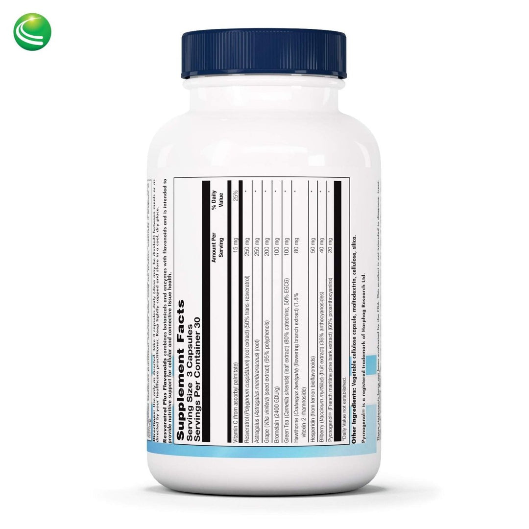 Nutra BioGenesis - Resveratrol Plus Flavonoids - 90 Capsules - The Oasis of Health