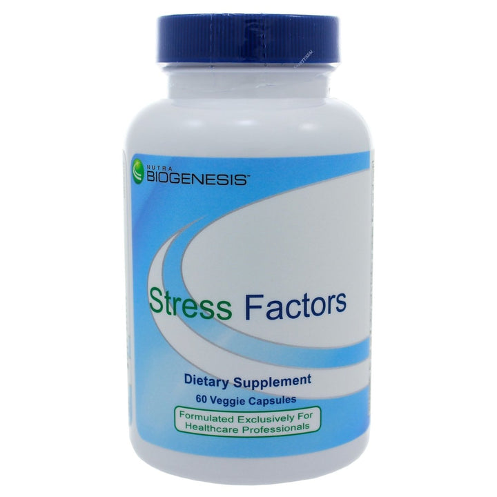 Nutra BioGenesis Stress Factors - 120 Caps - Vitamin B6, Lithium and GABA to Help Support Stress Response and Mental Health - 60 Capsules - The Oasis of Health