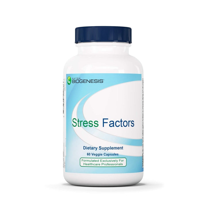 Nutra BioGenesis - Stress Factors - Vitamin B6, Lithium and GABA to Help Support Stress Response and Neurotransmitter Health - 60 Capsules - The Oasis of Health