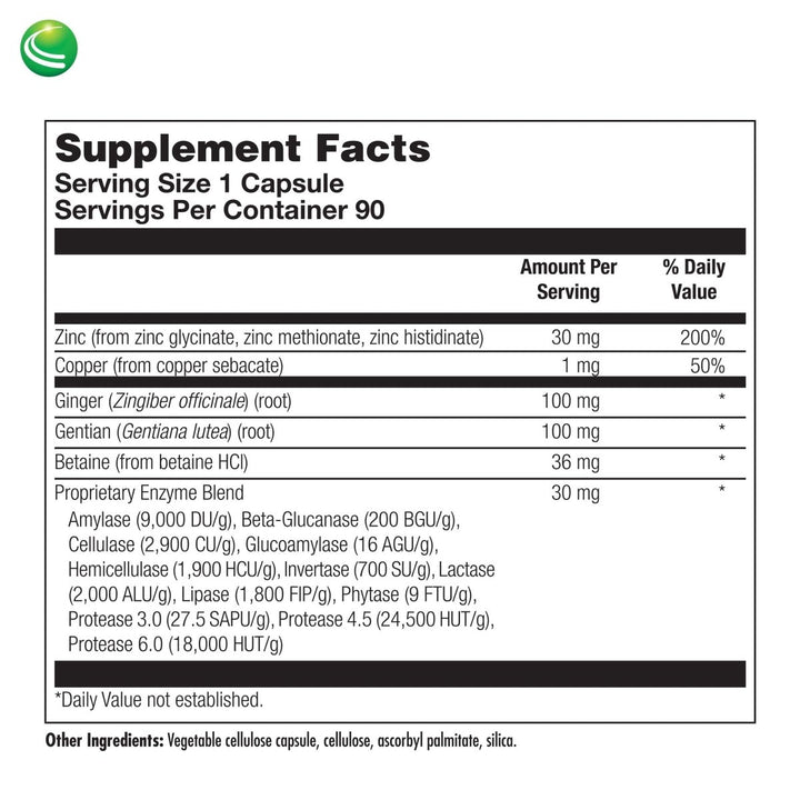 Nutra BioGenesis Tri Zinc - Digestion and Immune Health Support - 90 Capsules - The Oasis of Health