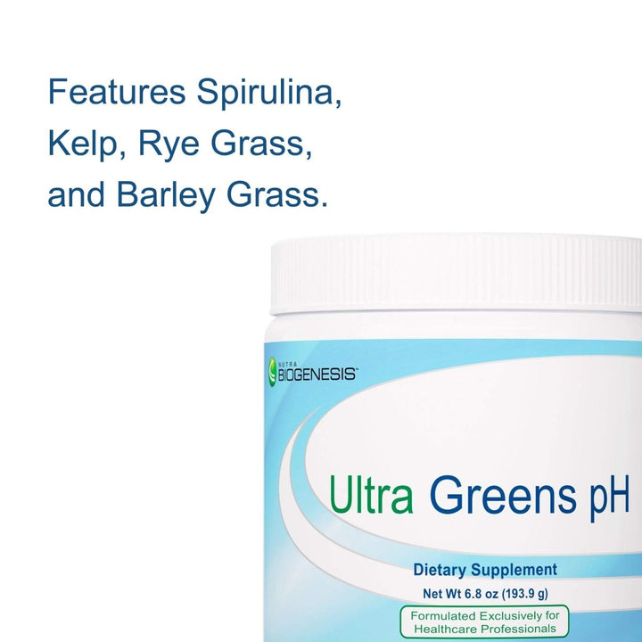 Nutra BioGenesis - Ultra Greens pH - Superfood Powder Dietary Supplement with Organic Spirulina, Kelp, Enzymes and Minerals - 6.8 Ounce - The Oasis of Health