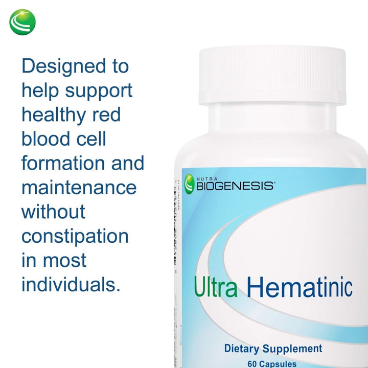 Nutra BioGenesis - Ultra Hematinic - , RBC Support and Energy - 60 Capsules 13576 - The Oasis of Health