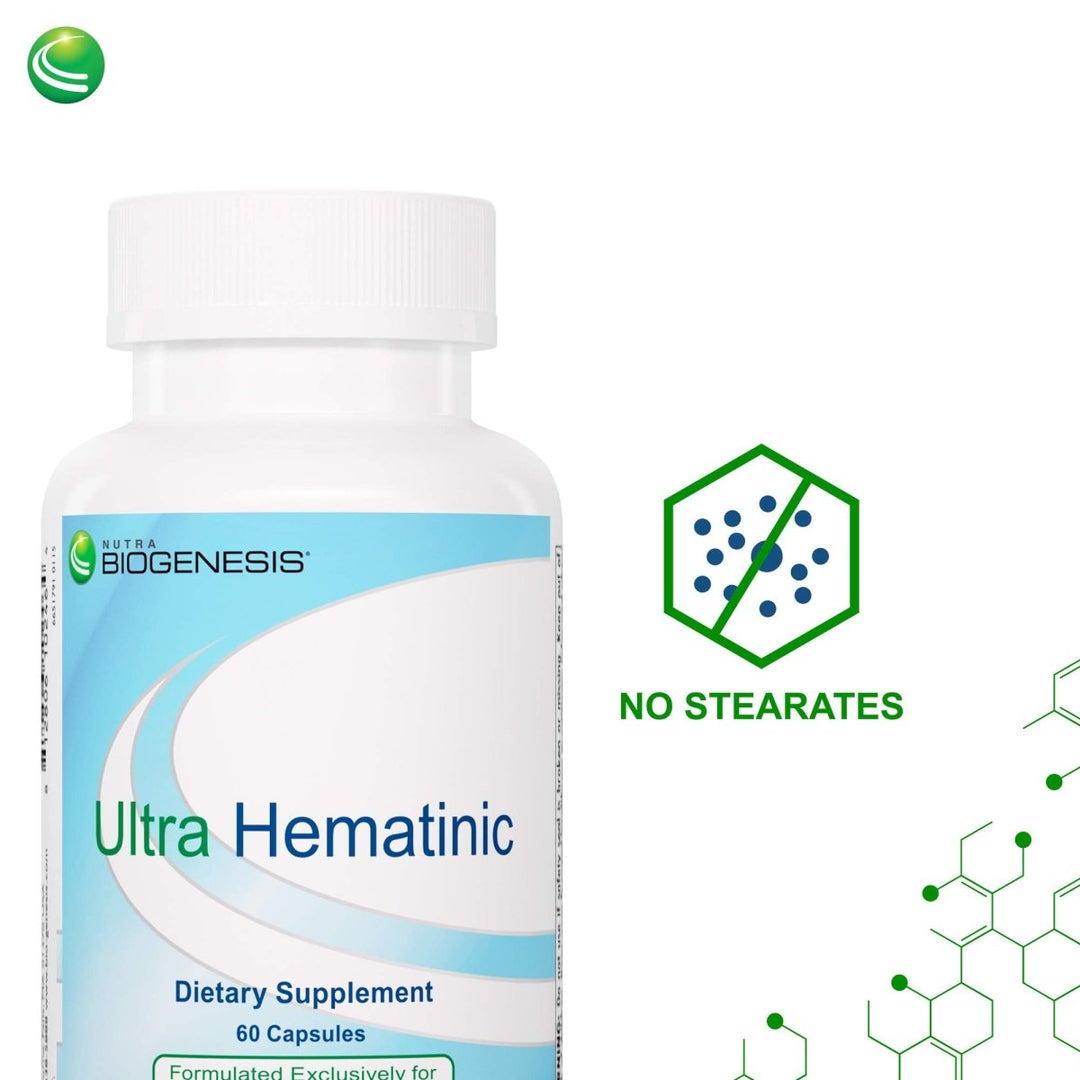 Nutra BioGenesis - Ultra Hematinic - , RBC Support and Energy - 60 Capsules 13576 - The Oasis of Health