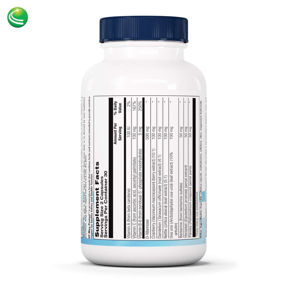 Nutra BioGenesis - UT Max Protect - Cranberry Extract, D - Mannose, Uva Ursi and Vitamin A for Urinary Tract Support, Kidney Health, and Bladder Comfort - Gluten Free, Vegan, Non - GMO - 60 Capsules - The Oasis of Health