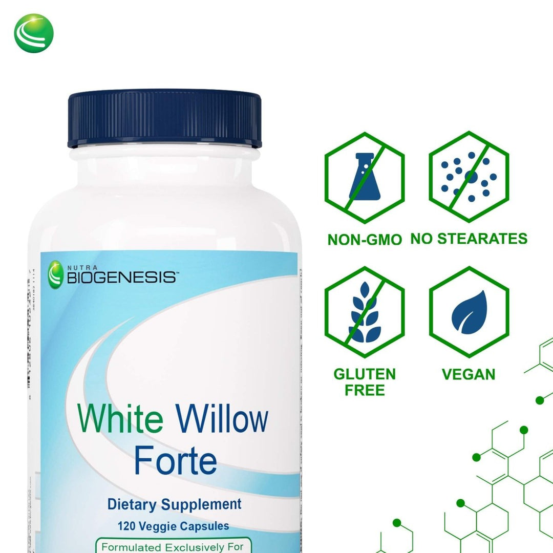 Nutra BioGenesis - White Willow Forte - 120 Capsules 01232 - The Oasis of Health