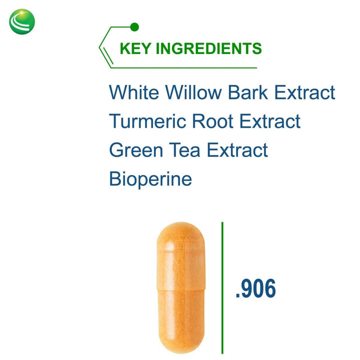 Nutra BioGenesis - White Willow Plus - White Willow Bark Extract, Caffeine, Curcumin and BioPerine to Help Support Body's Normal Response - Gluten Free, Vegan, Non - GMO - 60 Capsules - The Oasis of Health