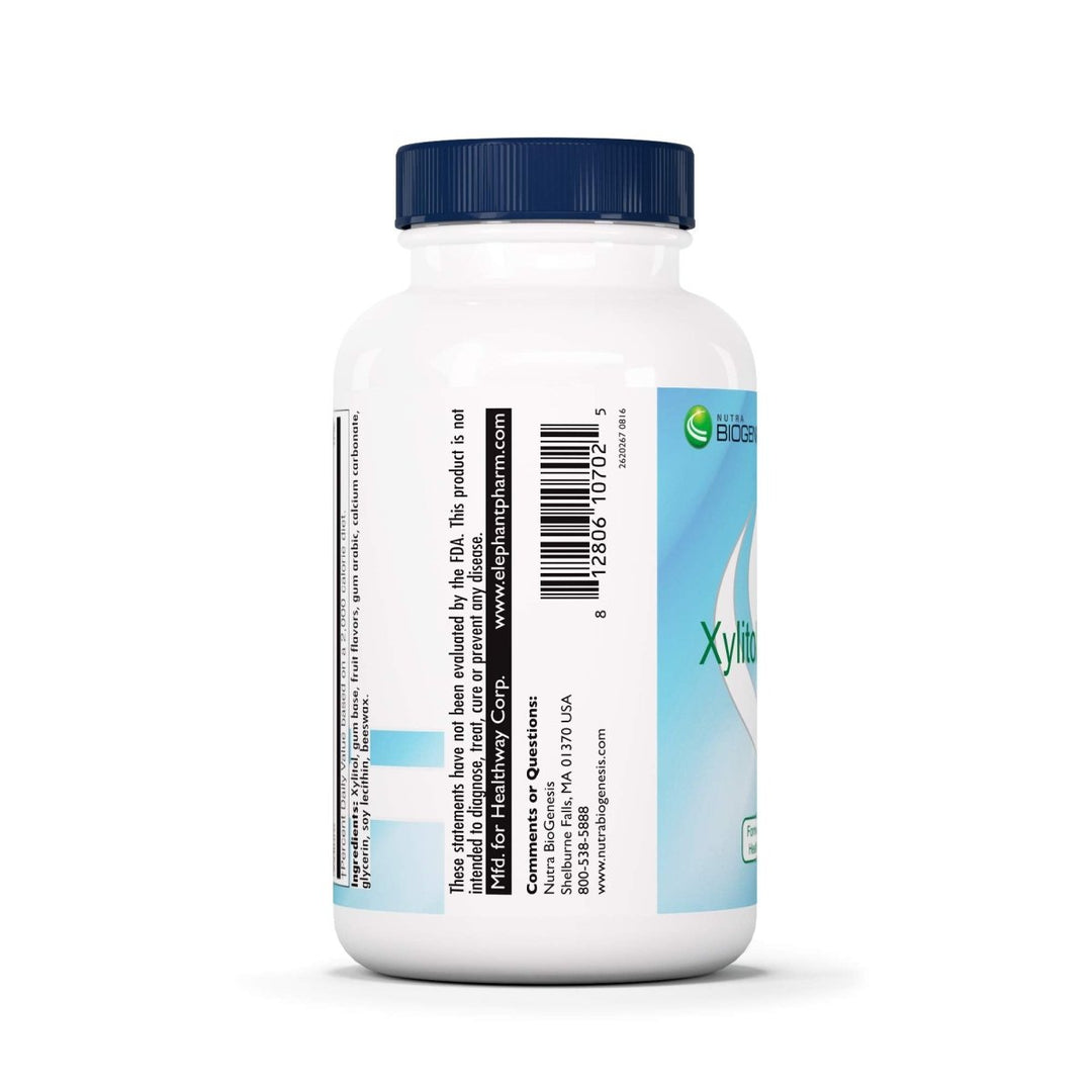 Nutra BioGenesis Xylitol Gum - Xylitol and Beeswax for Oral Care and Dental Health - 90 Pieces, 1 Bottle - The Oasis of Health