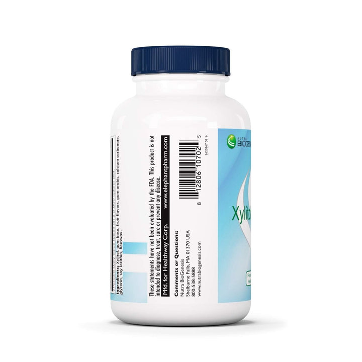 Nutra BioGenesis Xylitol Gum - Xylitol and Beeswax for Oral Care and Dental Health - 90 Pieces, 1 Bottle - The Oasis of Health