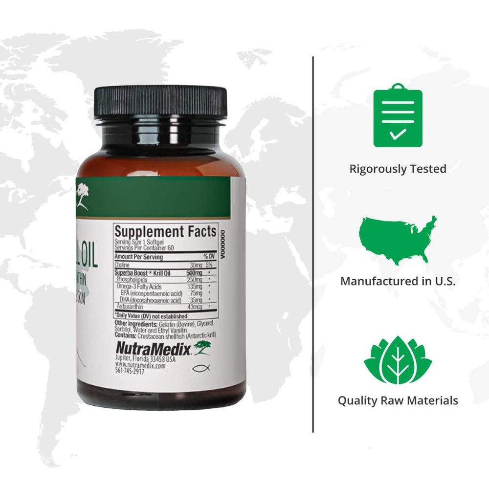 NutraMedix Antarctic Krill Oil 500mg - (60 Softgels) - The Oasis of Health