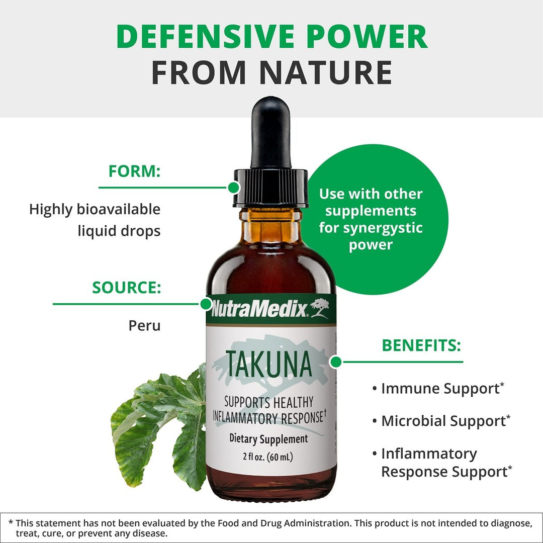 NutraMedix Immune Support Supplement - Made with Takuna Blanca Bark Extract - Bioavailable, Fast - Absorbing Liquid Vitamins for Women & Men (1oz / 30ml) - The Oasis of Health