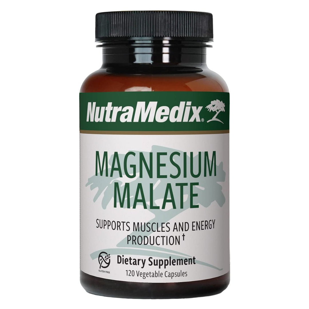 NutraMedix Magnesium Malate 200mg - Bioavailable Energy, Bone Health, Muscle & Joint Support Supplement - Vegan, Non - GMO & Gluten - Free Vitamin and Mineral Support (120 Vegetarian Capsules) - The Oasis of Health