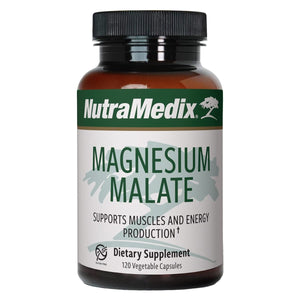 NutraMedix Magnesium Malate 200mg - Bioavailable Energy, Bone Health, Muscle & Joint Support Supplement - Vegan, Non - GMO & Gluten - Free Vitamin and Mineral Support (120 Vegetarian Capsules) - The Oasis of Health