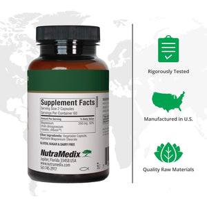 NutraMedix Magnesium Malate 200mg - Bioavailable Energy, Bone Health, Muscle & Joint Support Supplement - Vegan, Non - GMO & Gluten - Free Vitamin and Mineral Support (120 Vegetarian Capsules) - The Oasis of Health