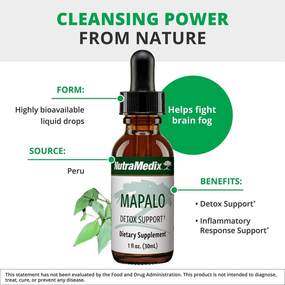 NutraMedix Mapalo Herbal Extract - Cognitive Supplement to Alleviate Occasional Brain Fog & Support Body Detox Systems - Brain Health Supplement for Adults (1oz / 30ml) - The Oasis of Health