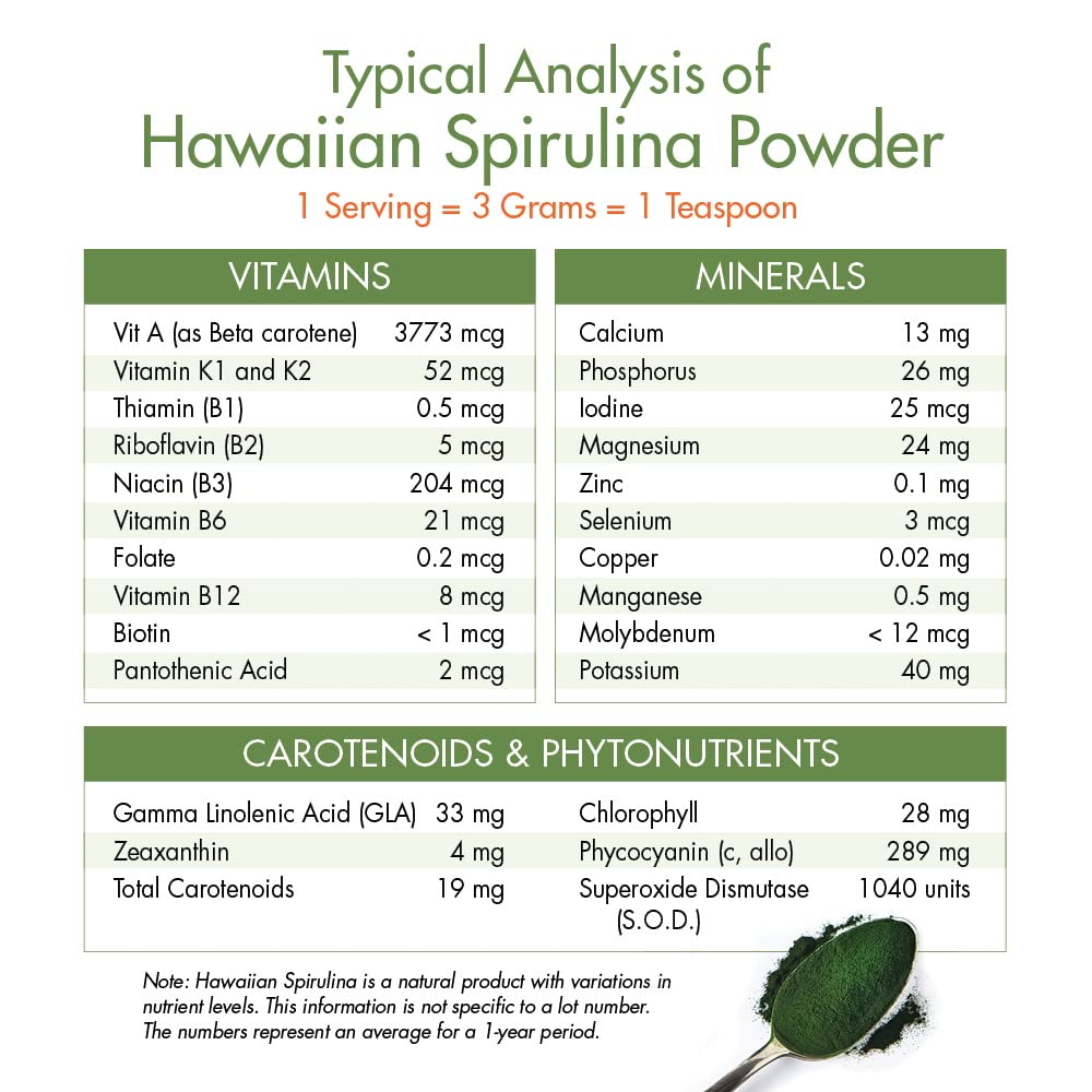 Nutrex Hawaii Spirulina Powder 16oz - NX0034 - The Oasis of Health