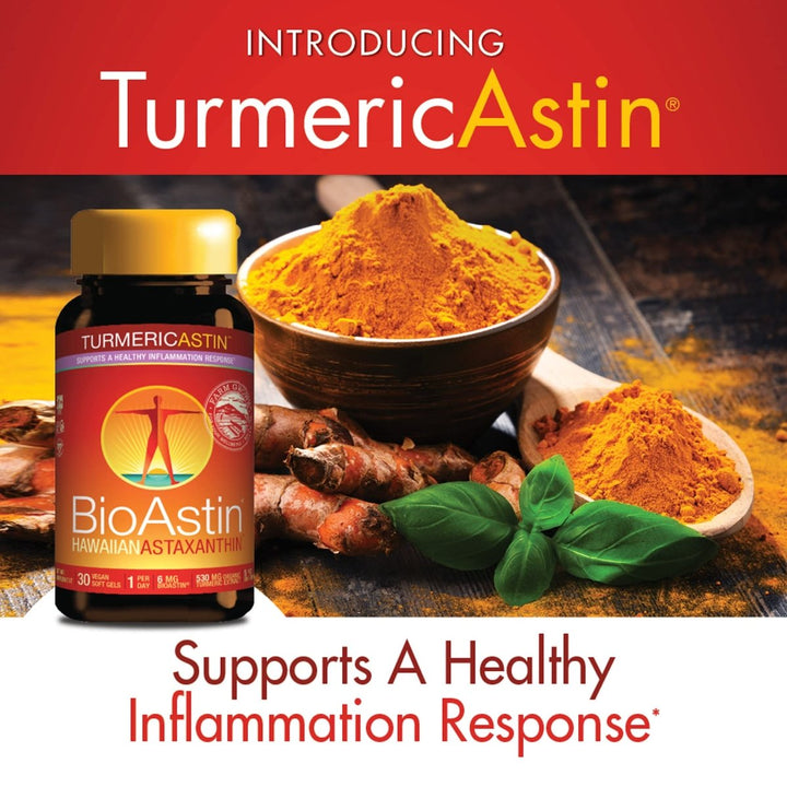 Nutrex Hawaii, TurmericAstin, with Turmeric, BioAstin Hawaiian Astaxanthin & BioPerine Black Pepper Extract, 30 Count - The Oasis of Health