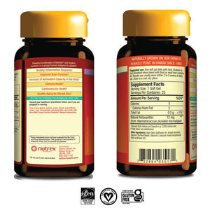 Nutrex Hawaii, TurmericAstin, with Turmeric, BioAstin Hawaiian Astaxanthin & BioPerine Black Pepper Extract, 30 Count - The Oasis of Health