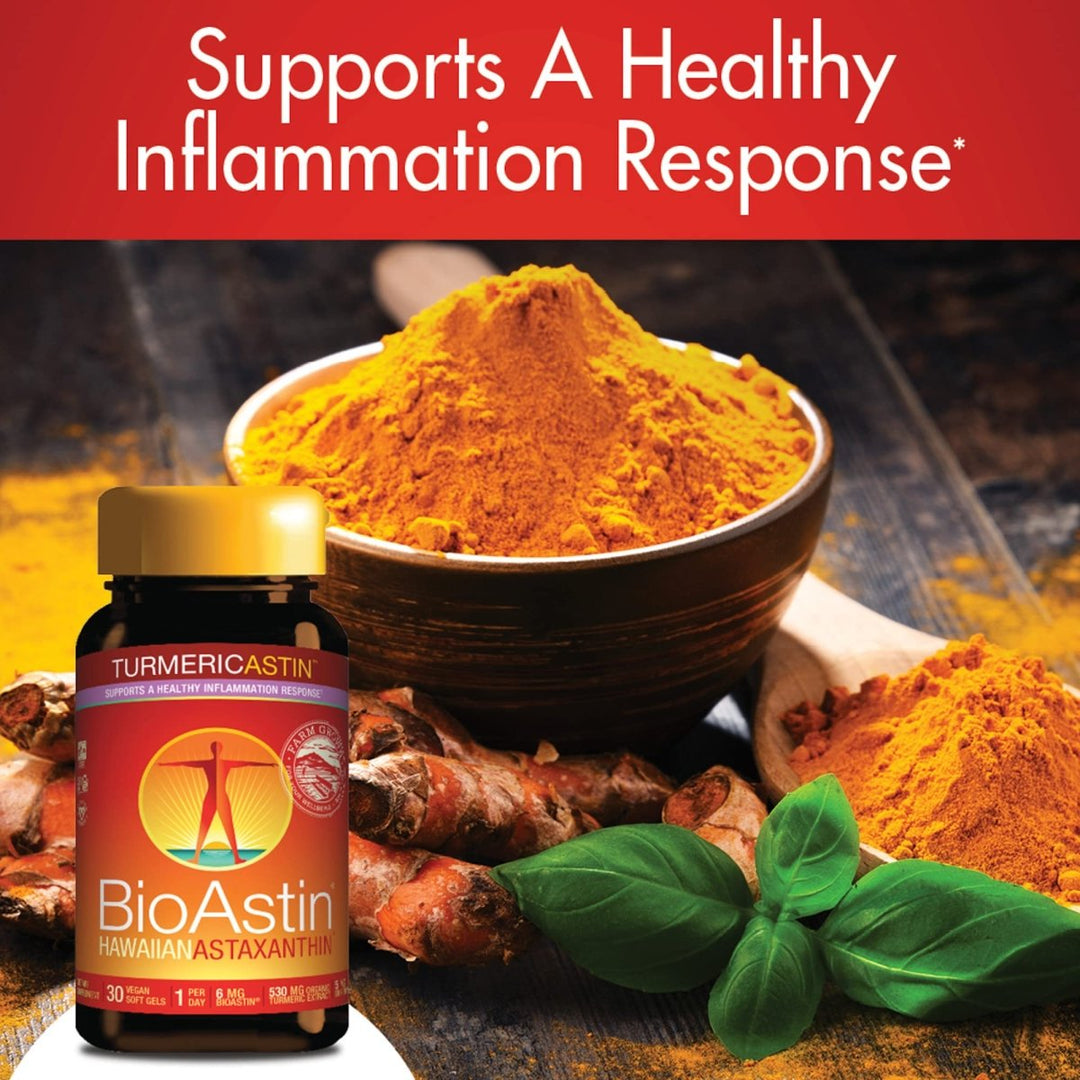 Nutrex Hawaii, TurmericAstin, with Turmeric, BioAstin Hawaiian Astaxanthin & BioPerine Black Pepper Extract, 30 Count - The Oasis of Health