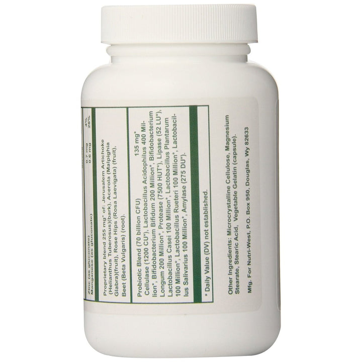 nutri - west Total Probiotics 120 Capsules, 2.4 Ounce - The Oasis of Health