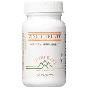 Nutri - West, Zinc Chelate 16 mg 90 Tablets - The Oasis of Health