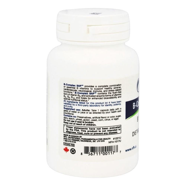 Nutritional Fundamentals for Health B - Complex SAP 60 caps - The Oasis of Health