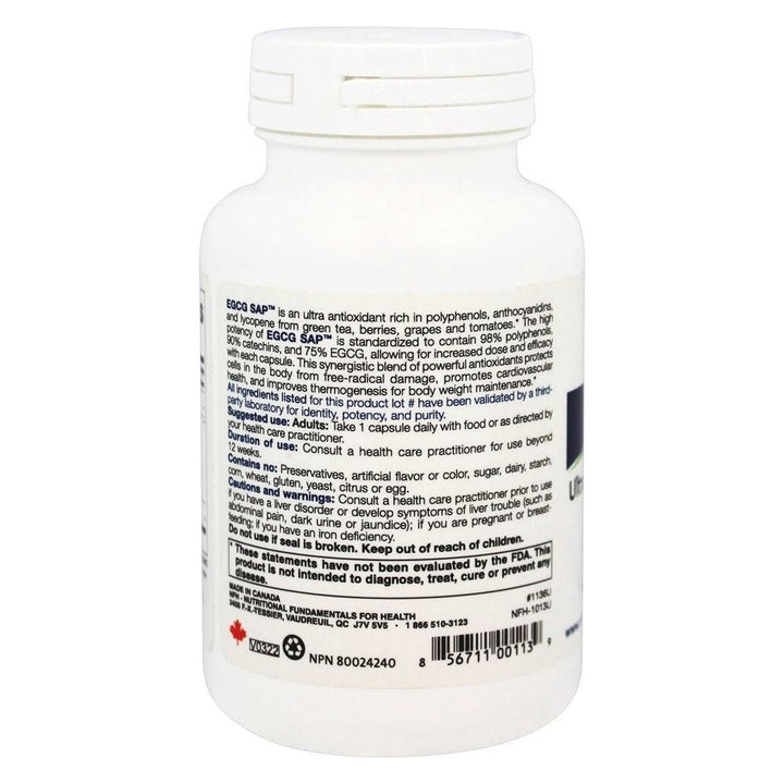 Nutritional Fundamentals for Health EGCG SAP 60 caps - The Oasis of Health