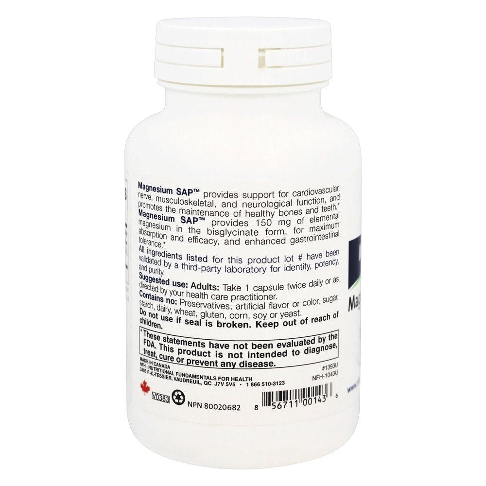 Nutritional Fundamentals for Health Magnesium SAP 90 caps - The Oasis of Health