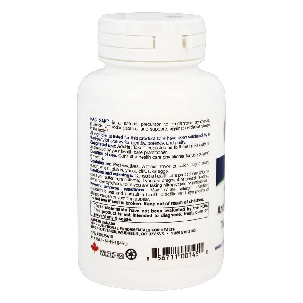 Nutritional Fundamentals for Health NAC SAP 90 caps - The Oasis of Health