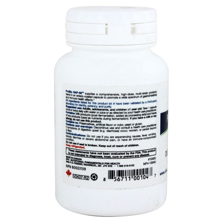 Nutritional Fundamentals for Health ProBio SAP - 90 11 billion 90 caps - The Oasis of Health