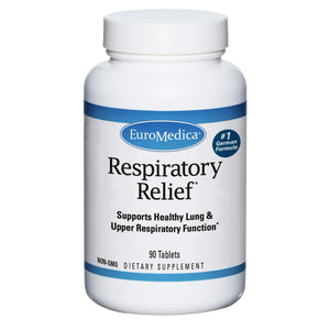 Euromedica Respiratory Relief - Antioxidant Supplement to Support Lung Health & Respiratory Function - Dietary Supplement with Thyme & Ivy Leaf Extract - 90 Tablets - The Oasis of Health