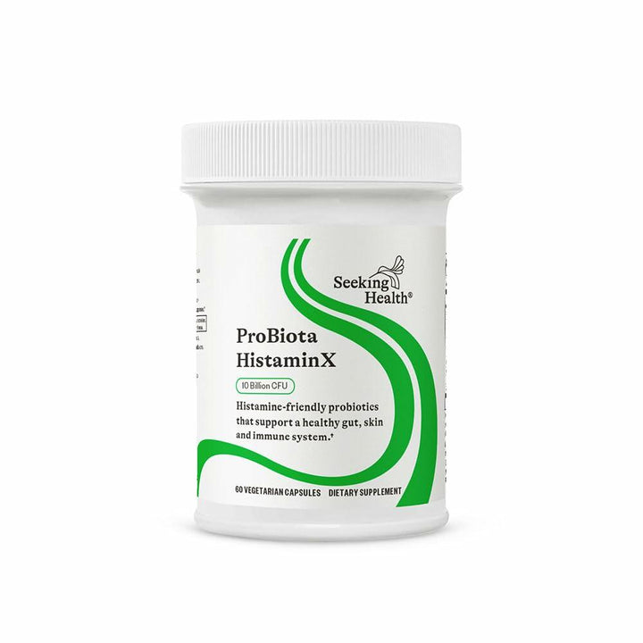 Seeking Health ProBiota HistaminX, 10 Billion CFU Low-Histamine Probiotic Supplement for Gut Health, Microbiome Balance, Digestive Comfort for Histamine Intolerance, Vegan &amp; Vegetarian (60 Capsules)