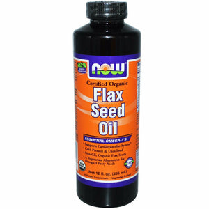 NOW Flax Seed Oil, 12-Ounces (Pack of 2) - The Oasis of Health