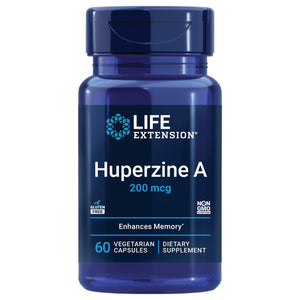 Life Extension Huperzine A, Memory Health, Cognitive Health, Chinese Club Moss Extract, Gluten-Free, Non-GMO, Vegetarian, 60 Capsules - The Oasis of Health