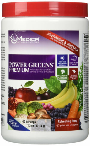 Power Greens Premium - Berry 17.3oz - Large - 42 Servings by NuMedica