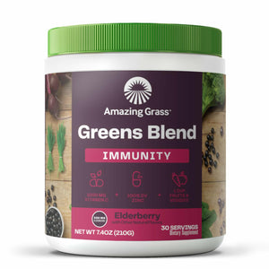 Amazing Grass Greens Blend Superfood for Immune Support: Super Greens Powder Smoothie Mix with Organic Spirulina, Chlorella, Beet Root Powder, Digestive Enzymes & Probiotics, Original, 30 Servings