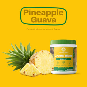 Gold Amazing Grass Greens Blend Digest: Super Greens Powder Smoothie Mix for Digestion Support with Organic Spirulina, Chlorella, Beet Root Powder, Digestive Enzymes & Probiotics, 30 Servings