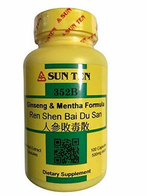 Sun Ten - Ginseng and Mentha Formula Capsules (Ren Shen Bai Du San)