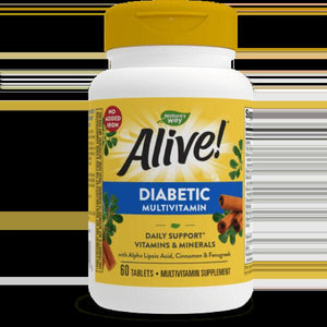 Gray Alive! Diabetic Multivitamin  Nutritional Support for Adults with Diabetes  B-Vitamins  Unisex  60ct