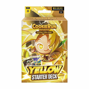 CookieRun: Braverse Trading Card Game - Starter Deck Yellow - Defensive Game Play Pack, 1 Player 60 Card Set, Competitive Battle TCG, Deck-Building
