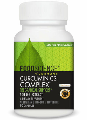 FoodScience of Vermont- Curcumin C3 Complex, 500 MG Capsules, 60 Count