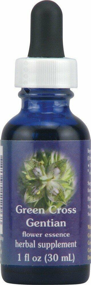 Flower Essence Range of Light Green Cross Gentian Supplement Dropper - 1 fl oz